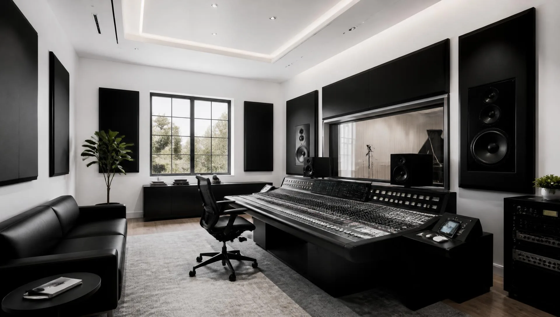 Control room at WAV.E Studios